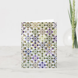 Amarna Scrappy Quilt Persoonlijke Wenskaart Feestdagen Kaart