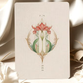 Amaryllis Art nouveau Faire-part de mariage