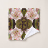 Amaryllis blanc ou Hippeastrum à double fleur (Gant de toilette)