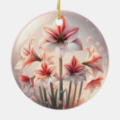 Amaryllis bloemen keramisch ornament (Achterkant)