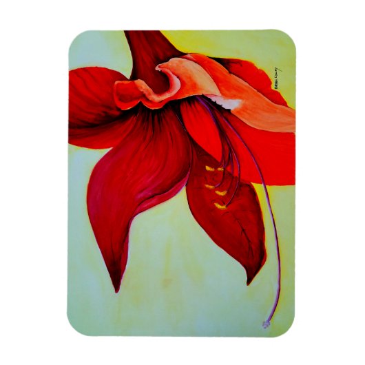 Amaryllis bloesemmagneet magneet (Verticaal)