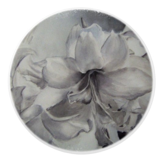 AMARYLLIS CERAMIC KNOB KERAMISCHE KNOP (Voorkant)