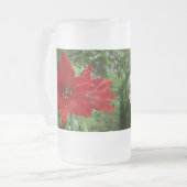 Amaryllis Dancing! Frosted Beverage Glass Matglas Bierpul (Voorkant links)