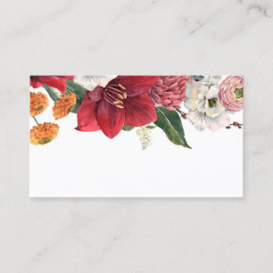Amaryllis en Chrysanten Botanische bruiloft Plaatskaartje