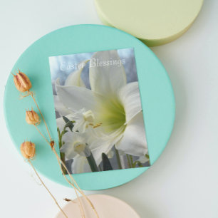 Amaryllis en narcissen Religieus Pasen Feestdagen Kaart