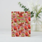 Amaryllis Floral Birthday Briefkaart (Staand voorkant)