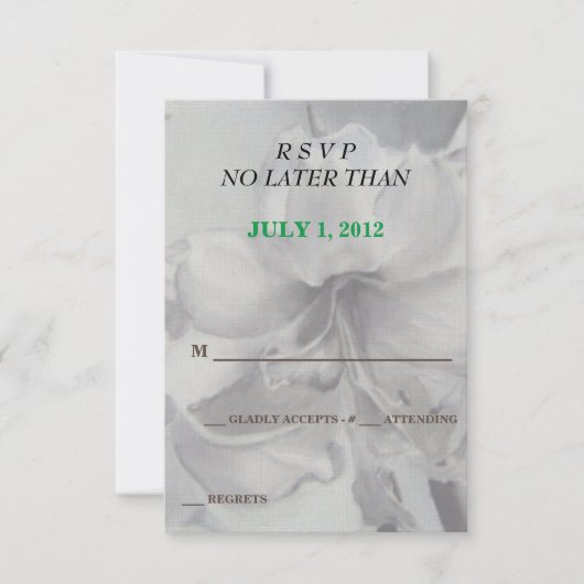 AMARYLLIS FLOWER  RSVP-KAARTEN RSVP KAARTJE (Voorkant)