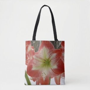 Amaryllis in Snow Red Holiday Winter Floral Draagtas
