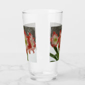 Amaryllis in Snow Red Holiday Winter Floral Glas (Links)