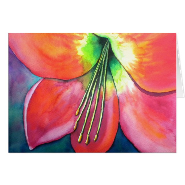 Amaryllis-kaart (Voorkant Horizontaal)