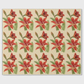 Amaryllis kerstmis (Lg. Afbeelding) Cadeaupapier (Vlak)