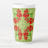 Amaryllis met Kerstmis Latte Mok (Voorkant)