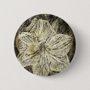 Amaryllis Old Time Sketch Ronde Button 5,7 Cm