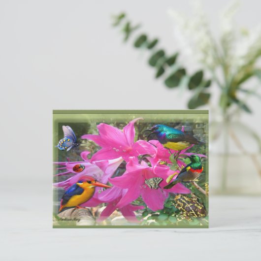 Amaryllis Party Uitnodiging Briefkaart (Staand voorkant)