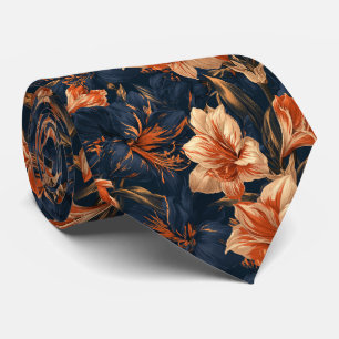 Amaryllis Print Bruidsjonkers Vintage Trouwen Stropdas