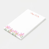 Amaryllis rose sur des Post-it Notes Choses à fair (Incliné)