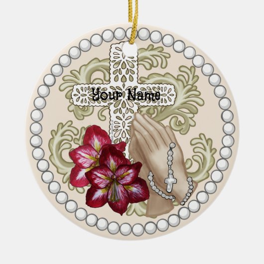 Amaryllis Rozenkrans ornament (Voorkant)