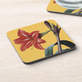 Amaryllis Striped Bier Onderzetter (Linkerzijde)