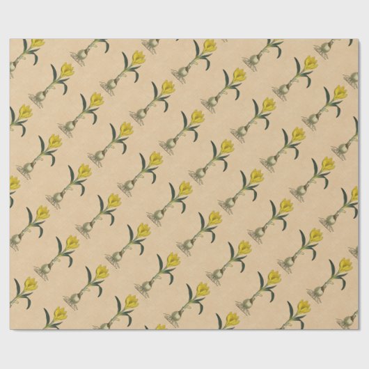 Amaryllis Tulip Botanische tuinklep Cadeaupapier (Vlak)