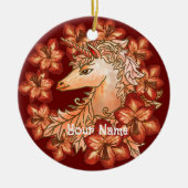 Amaryllis Unicorn Keramisch Ornament (Voorkant)