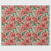 Amaryllis Winter Holiday Cadeaupapier (Vlak)