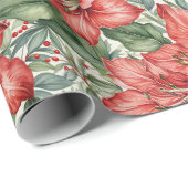 Amaryllis Winter Holiday Cadeaupapier (Rol Hoek)