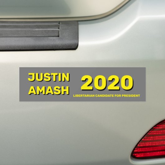 Amash 2020 bumpersticker (Op auto)