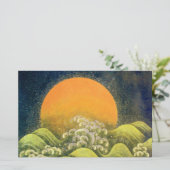 AMATERASU, SUN GODDESS, geel groen zwart Briefpapier (Staand voorkant)