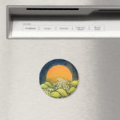 AMATERASU, SUN GODDESS, geel groen zwart Magneet (Insitu (Vaatwasser))