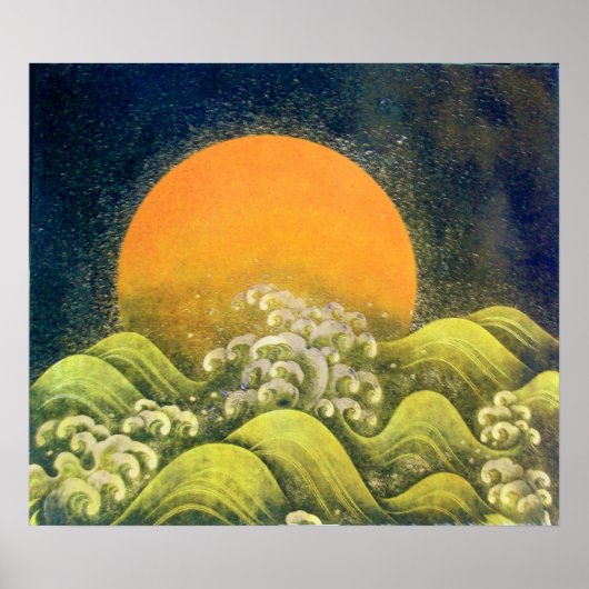 AMATERASU, SUN GODDESS, geel zwart Poster (Voorkant)