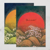 AMATERASU, SUN GODDESS, geel zwart rood ijs Kaart (Voorkant / Achterkant)