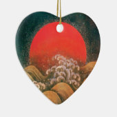 AMATERASU, SUN GODDESS Heart Keramisch Ornament (Rechts)