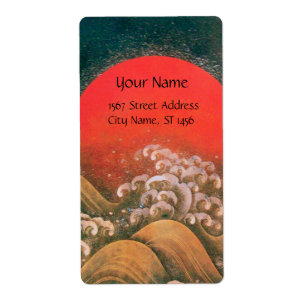 AMATERASU, SUN GODDESS Red Black Brown Etiket