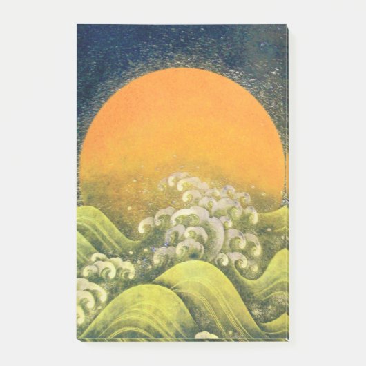 AMATERASU SUN GODDESS Yellow Black Brown Post-it® Notes (Voorkant)
