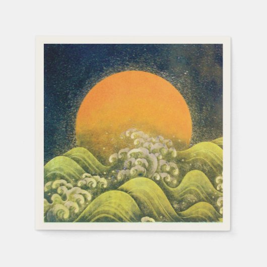 AMATERASU SUN GODDESS Yellow Black Brown Servetten (Voorkant)