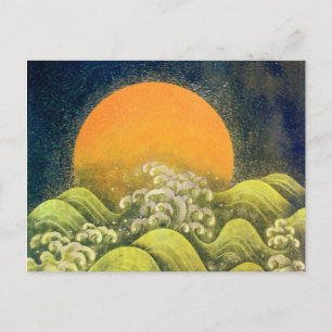 AMATERASU SUN GODDESS Yellow Black Green Briefkaart