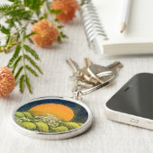 AMATERASU, SUN GODESS geel zwart zwart Sleutelhanger (Zijkant)