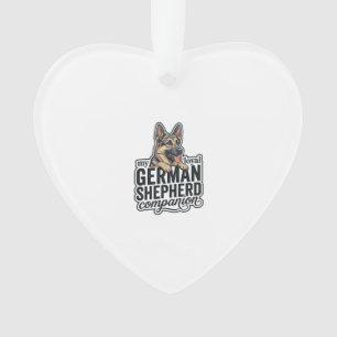 Amateur de Berger Allemand Gravure Vintage Typogra