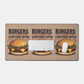 Amateur de Burger Rétro Typographie Vintage Art Al (Clavier et souris)