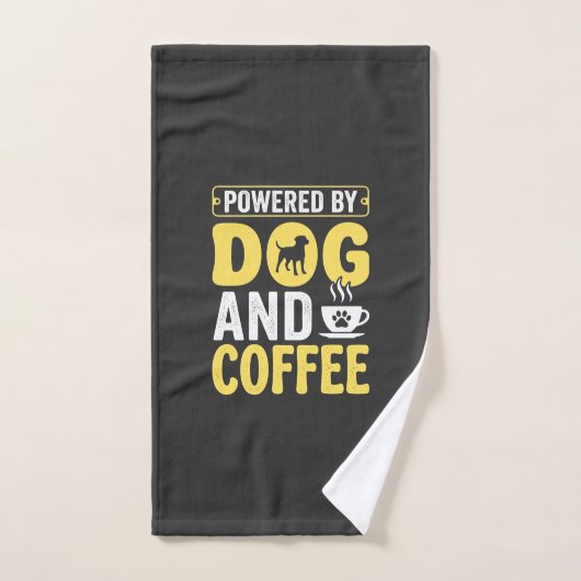 Amateur de café chien propulsé par le design (Serviette à main)