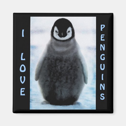 Amateur de pingouins et de pingouins Magnet d'art (Devant)