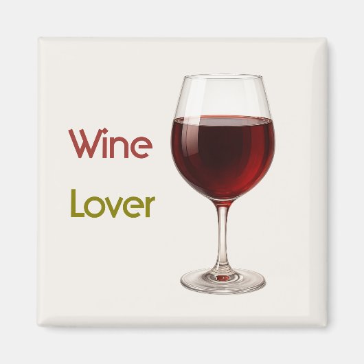 Amateur de Vin | Magnet Moderne de Thanksgiving (Devant)