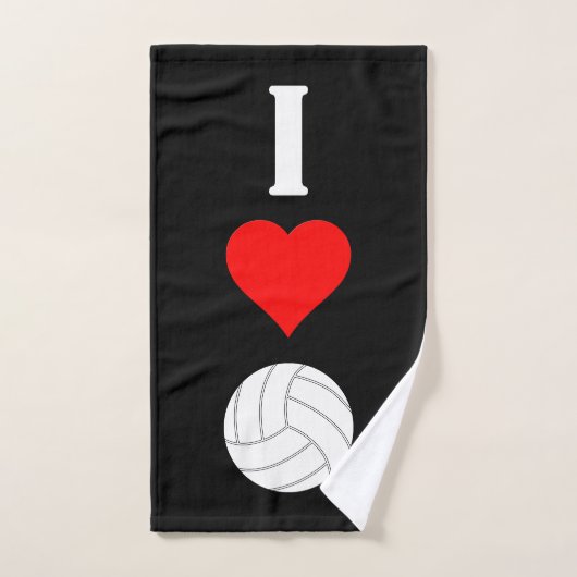 Amateur de volley-ball mignon (Serviette à main)