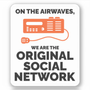 Amateur Ham Radio Operator Origineel Sociaal Netwe Sticker