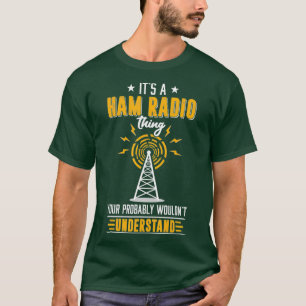 Amateur Ham Radio Operator Shirt geeft zijn am