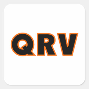 Amateur Ham Radio QRV Vierkante Sticker