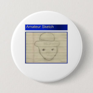 Amateur Leprechaun Sketch Ronde Button 7,6 Cm