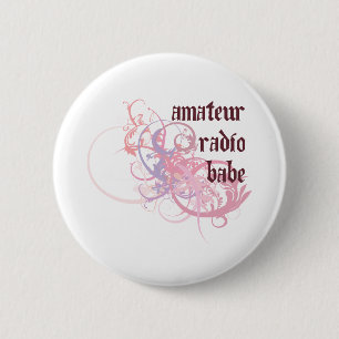 Amateur Radio Babe Ronde Button 5,7 Cm