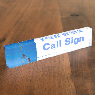 Amateur Radio Call Sign en Antenne 2 Naambordje