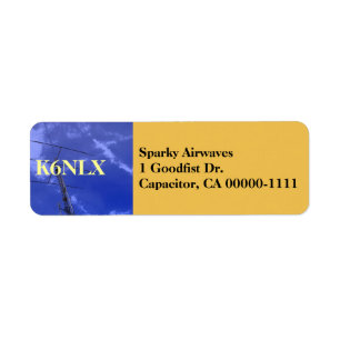 Amateur Radio Callsign Adres Label